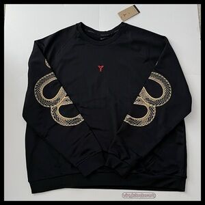 Kobe Year Of Mamba Nike Therma Crewneck Black Sweatshirt HQ4697-010  Sz 4XL-TALL